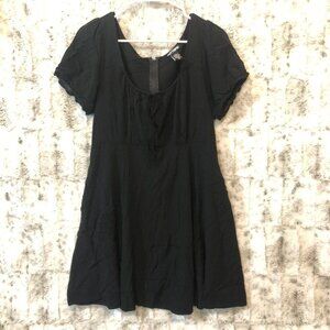 Hot Topic Womens Black Puff Sleeve Dress L